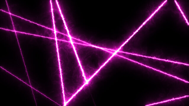 Abstract magenta neon lines crossing in a dark space, creating a futuristic laser energy pattern with glowing electric effects.
