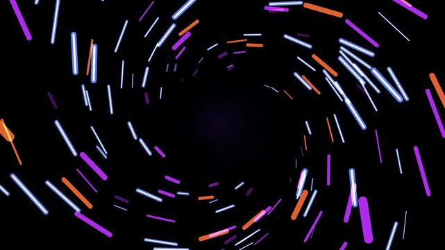 Abstract digital glitch neon lines motion
