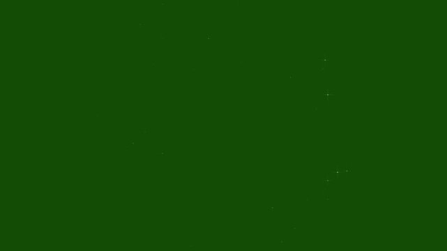 Twinkling starlight green screen glitter line animation, sparkling star trail, white fairy dust burst, glowing pixie magic particles, seamless chroma key background overlay 4k video loop.
