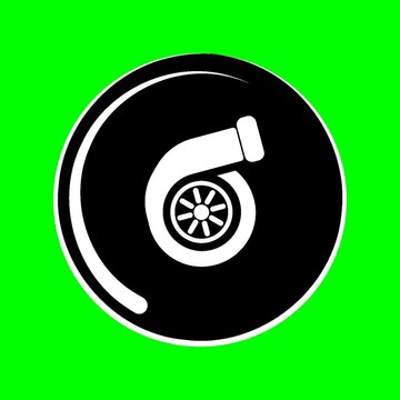 Turbo Engine Icon Animation for Racing Game Vehicle Performance