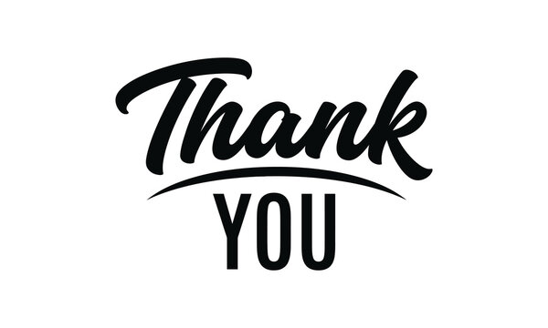 Handwritten brush style thank you lettering with a modern and artistic aesthetic