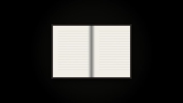 Pages Turning Animation - Book Page Flip Effect 4K Loopable