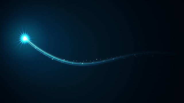 Cosmic comet streaking across starry night sky space astronomy