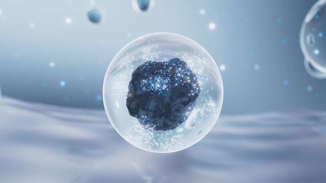 Beauty essence particles penetrate cells, hydrate, and restore vitality.