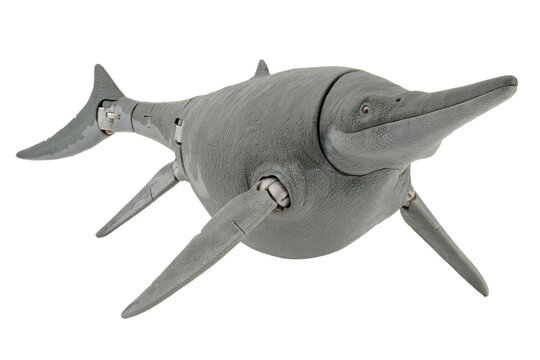 Shonisaurus prehistoric marine reptile toy figure isolated on a transparent background