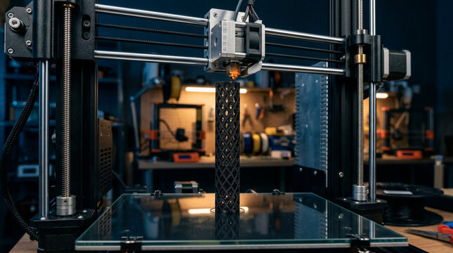 3D Printer Creating Complex Object, Technology Innovation, Future Manufacturing