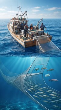 Sustainable Fishing Boat Using Selective Trawl