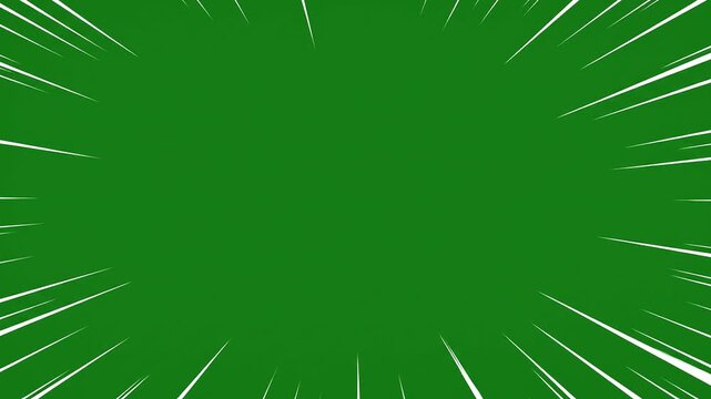 Dynamic comic book style animation, dozens of bold white speed lines rapidly bursting 