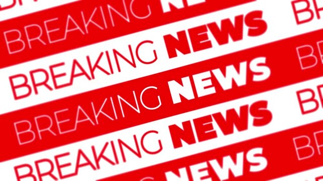 Breaking news headline banner pattern with red media alerts