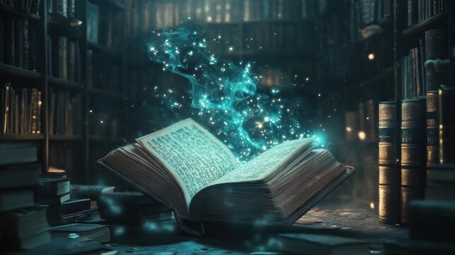 Glowing book