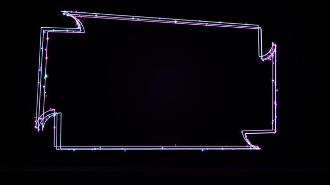 Neon grid lines abstract motion animation seamless loop