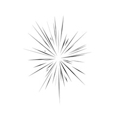 Fototapeta premium Sun Rays Radial Cartoon Background with Bright Rays and Playful Retro Style