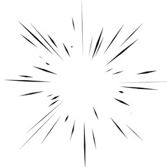 Fototapeta premium Sun Rays Radial Cartoon Background with Bright Rays and Playful Retro Style
