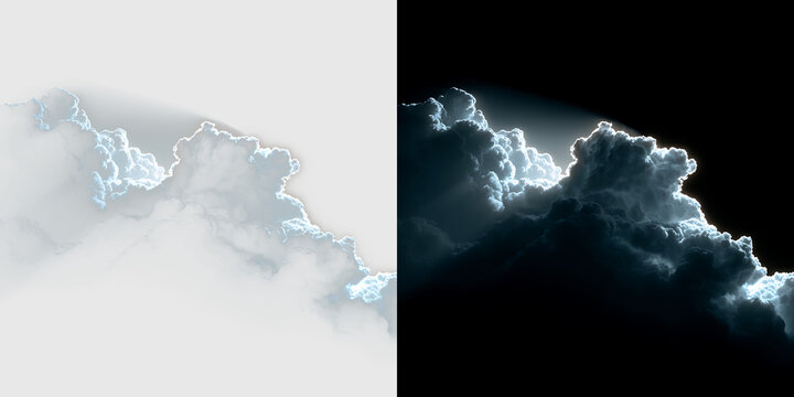 Realistic Cumulus Cloud PNG Cutout for Photo Manipulation