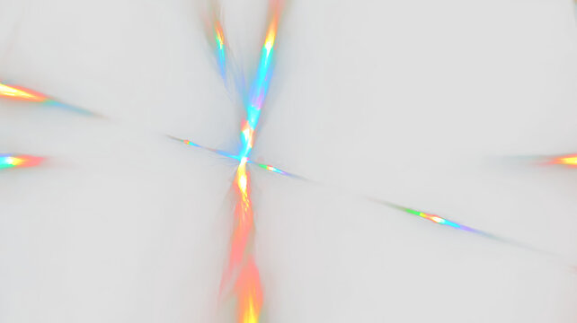 Prismatic Crystal Light Trails with Multicolor Refraction