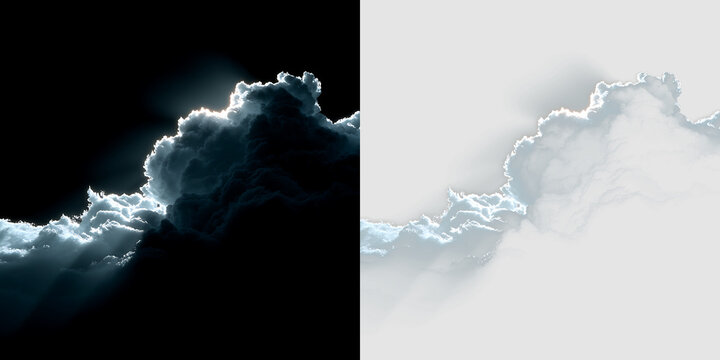 White Soft Cloud Isolated for Atmospheric Visual Effects