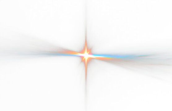 Colorful Crystal Light Burst with Rainbow Reflections