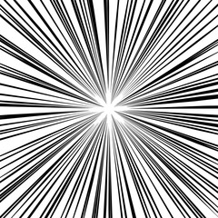Fototapeta premium Sun Rays Radial Cartoon Background with Bright Rays and Playful Retro Style