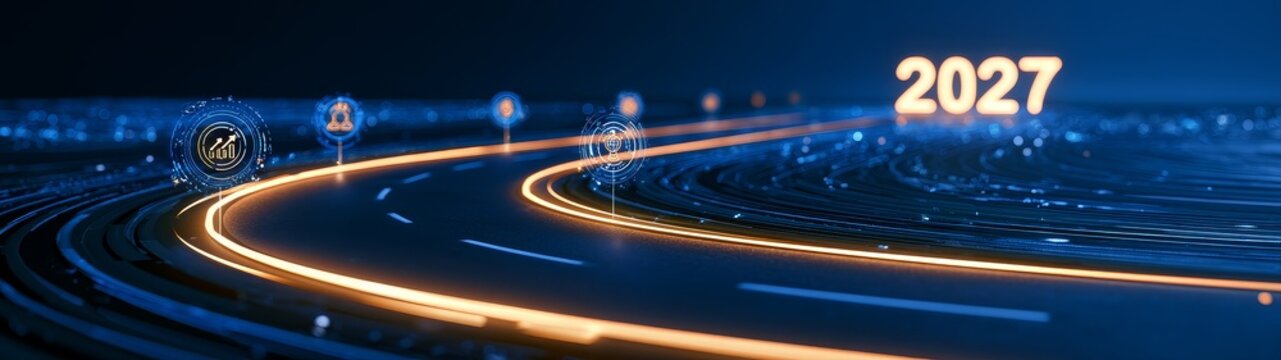 Innovative business strategy roadmap for new year 2027 navigating corporate goals and digital transformation
