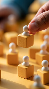 Outsourcing and hiring concept representing recruitment and workforce skills on a bright background outsourcing hiring recruitment skills business concept corporate human resources