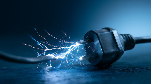 Electric plug with electrical sparks and discharge