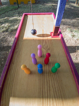 Outdoors wooden skill-based games