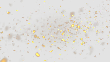 Elegant Golden Confetti Particles Festive Background