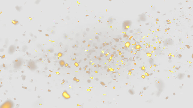 Elegant Golden Confetti Particles Festive Background