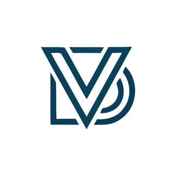 Minimalist Letter VD Monogram Logo Design 1.