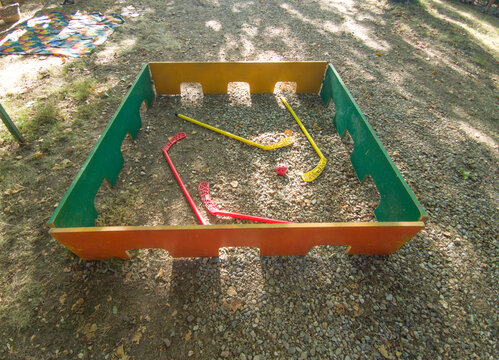 Outdoors wooden skill-based games