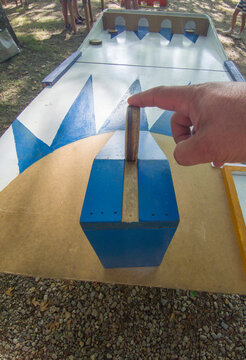 Outdoors wooden skill-based games