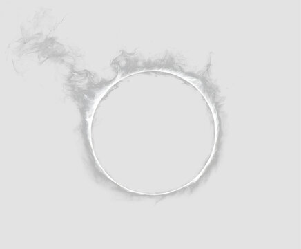 Ethereal Smoke Loop with Minimal Circular Design