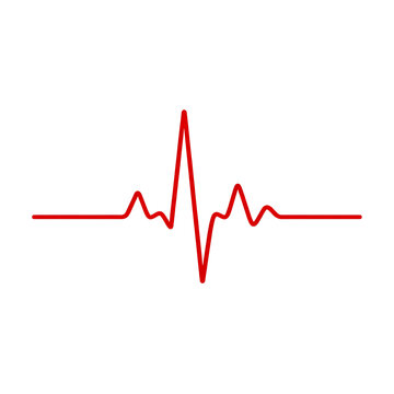 Medical heartbeat line on ECG monitor. Vital signs graph showing cardiac rhythm and pulse rate.