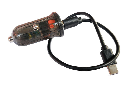 Car Charger Adapter with USB Cable for Vehicle Power Outlet and Mobile Device Charging