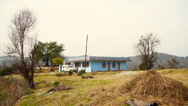 Rural Roadside Landscape on Champawat&ndash;Tamli Route Near Ghatotkach Temple, Uttarakhand