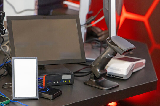 Barcode Scanner Stand Retail Point of Sale Computer Business Pos Terminal