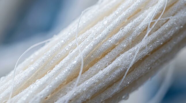 Ultrafiltration membrane fibers with water droplets, fine pores, and mineral residue