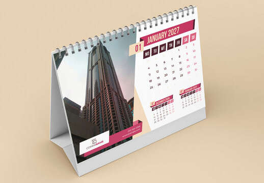 Creative Desk Calendar Layout