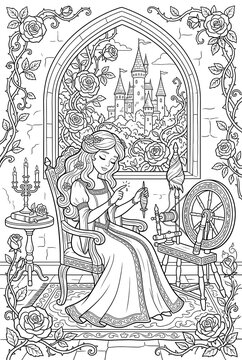 Fairytale Princess Coloring Page