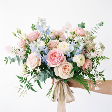 Pastel Romantic Flower Bouquet