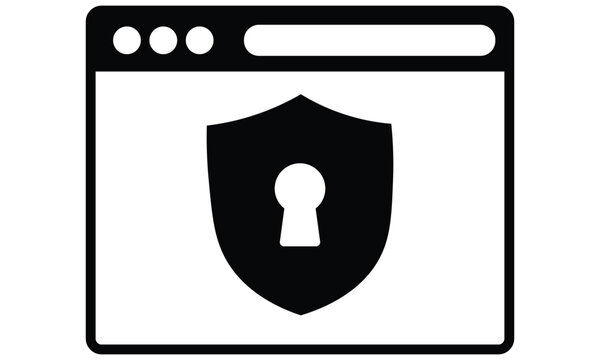Browser Window with Security Shield Icon