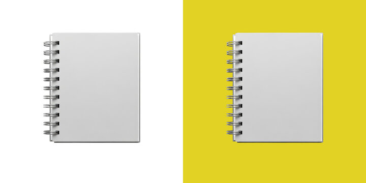 Blank Spiral Notebook Mockup for Branding Presentation