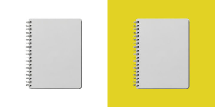 Blank Spiral Notebook Mockup for Professional Stationery Design Presentation