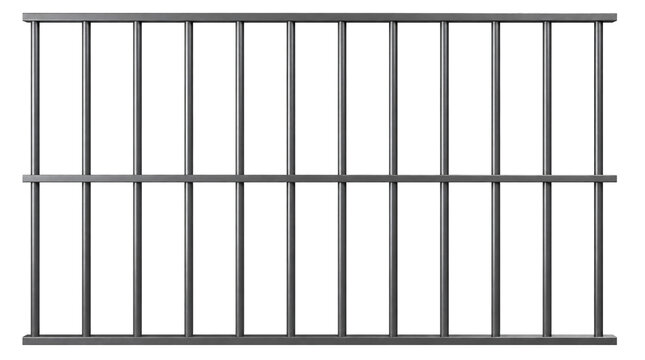 Prison bars isolated on transparent background