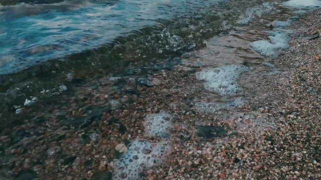 Calm Ocean Waves and Gentle Sea Surf, 4K