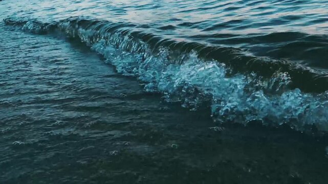Calm Ocean Waves and Gentle Sea Surf, 4K