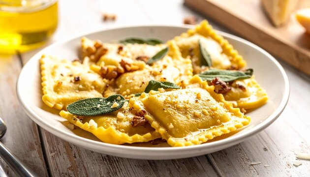 Ravioli mit brauner Butter und Waln&uuml;ssen