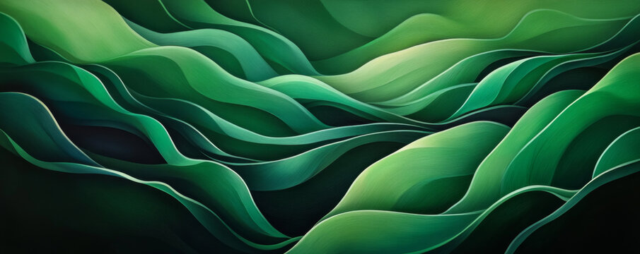Abstract Green Waves with Smooth Organic Flow