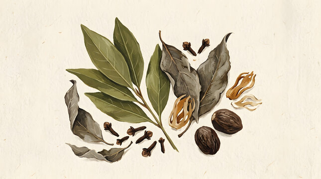 Indonesian bay leaves botanical