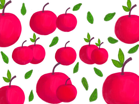 seamless pattern with apples